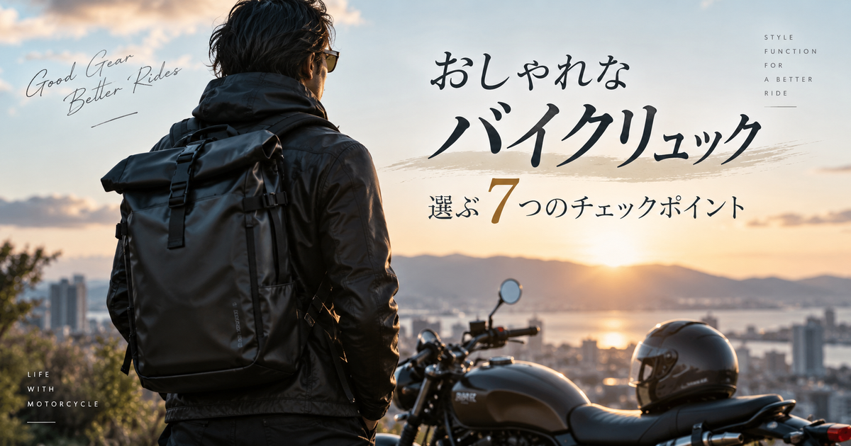おしゃれなバイクリュックを選ぶ7つのチェックポイント｜着回しのコツが身につく！