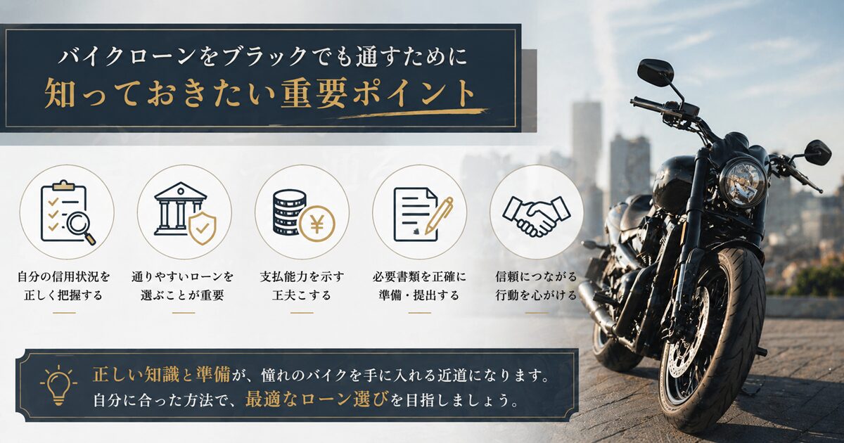 バイクローンをブラックでも通すために知っておきたい重要ポイント