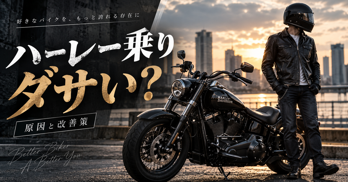 ハーレー乗りダサいイメージの原因と改善策｜服装と走行マナーで印象を即改善！