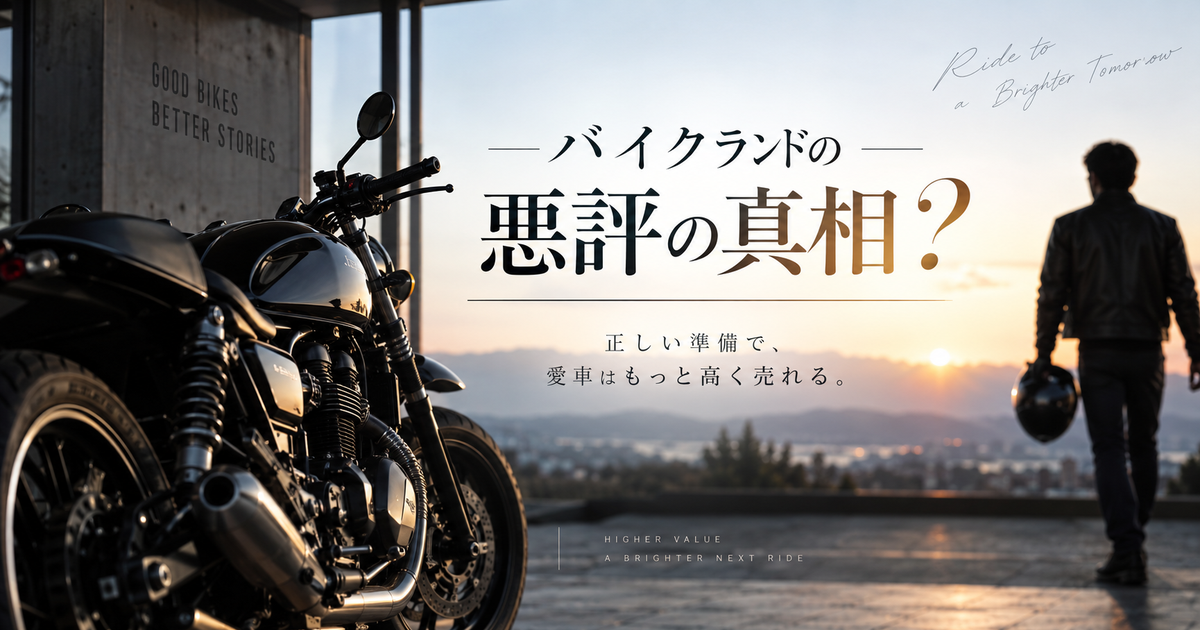 バイクランドの悪評の真相？立会いや複数社比較で査定損を防ぎ高値を狙える！