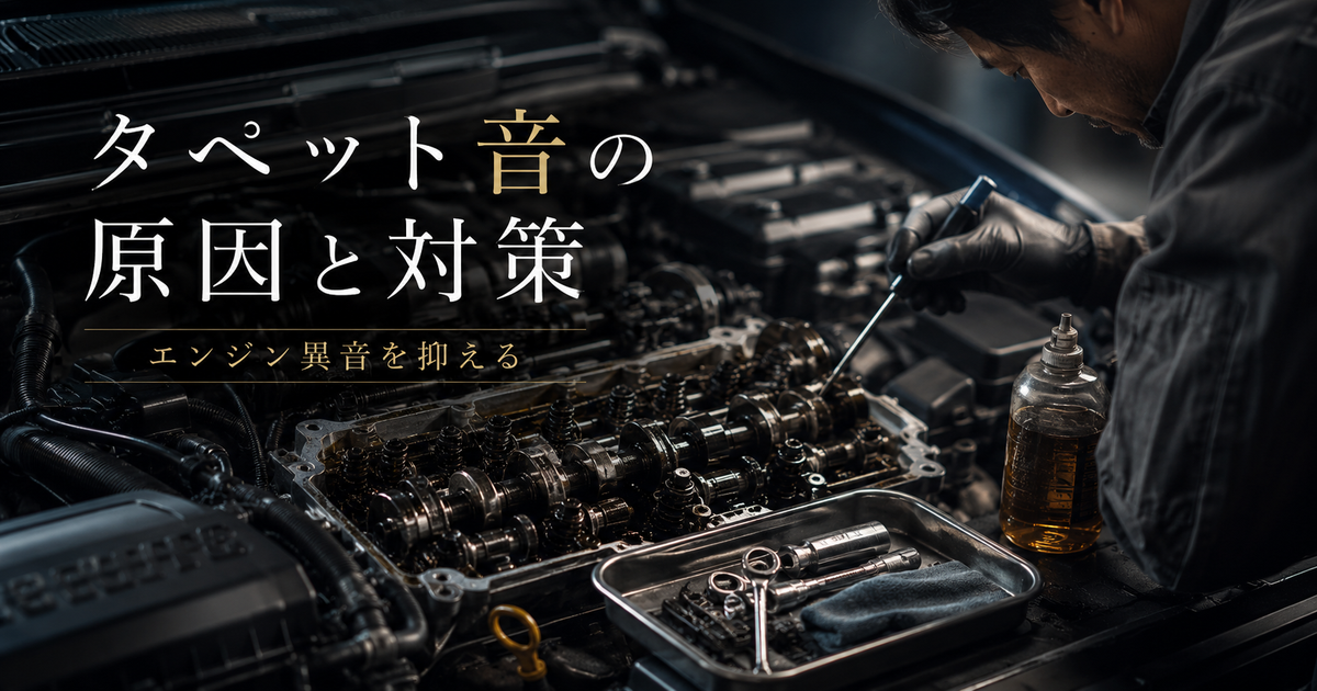 エンジンにおけるタペット音の原因と解決策｜騒音を抑えて快適なカーライフを実現する方法