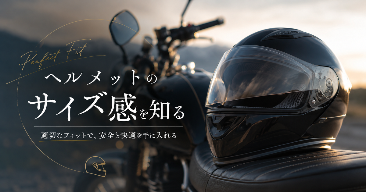 バイクヘルメットのサイズ感を知る｜適切なフィットで安全と快適を手に入れる方法