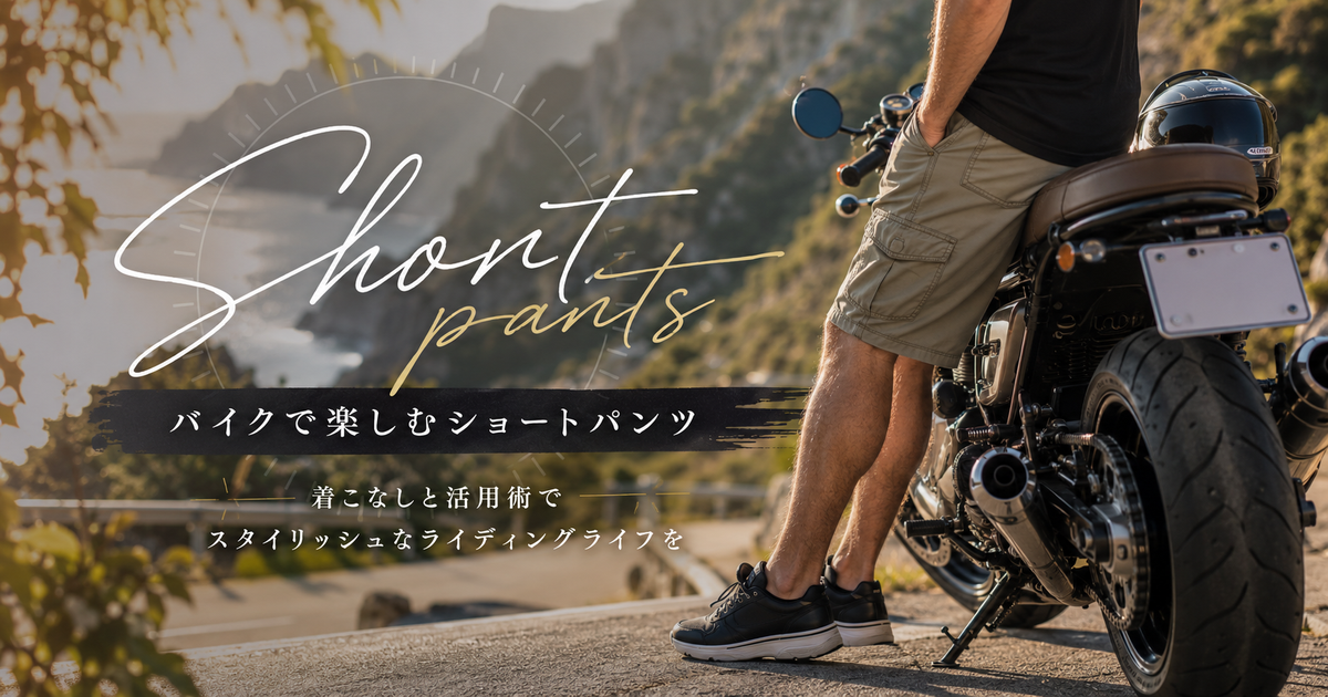 バイクで楽しむショートパンツの選び方｜着こなしと活用術でスタイリッシュなライディングライフを
