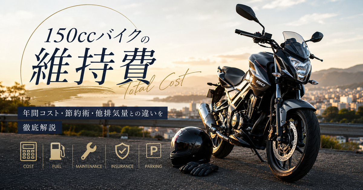 150ccバイクの維持費のすべて｜年間コストや節約術・他排気量との違いを徹底解説